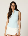 Rolled Collar Top