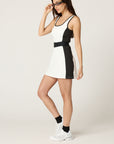 Belted Contrast Tank Dress