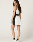 Belted Contrast Tank Dress