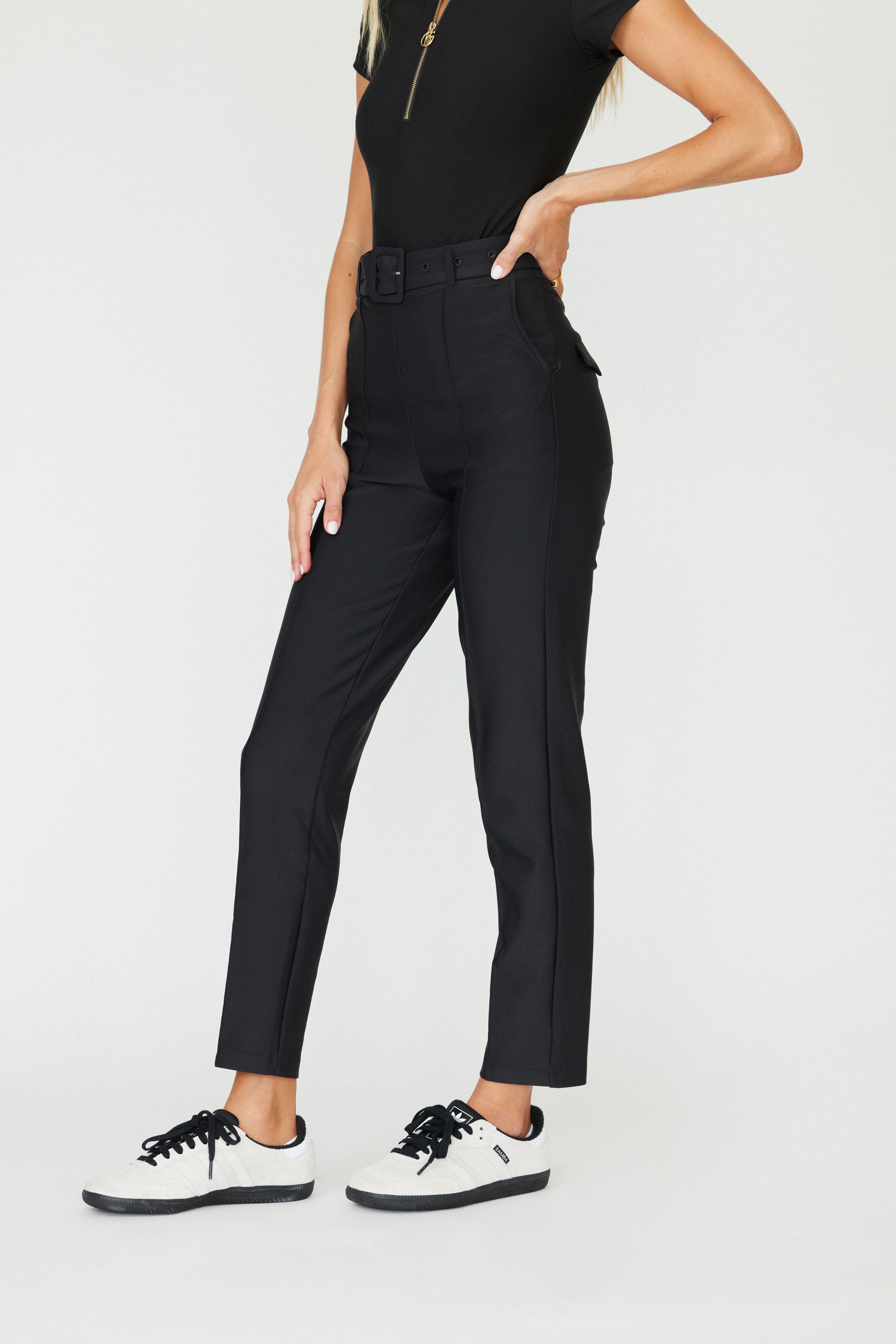 Women's Belted Hybrid Golf Pants – Goldie Byrd