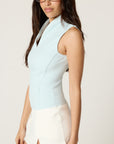 Rolled Collar Top