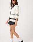 Fuzzy Striped Cardigan
