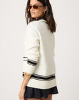 Fuzzy Striped Cardigan
