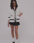 Fuzzy Striped Cardigan