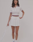 Belted Pleated Skirt