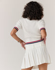 Belted Pleated Skirt