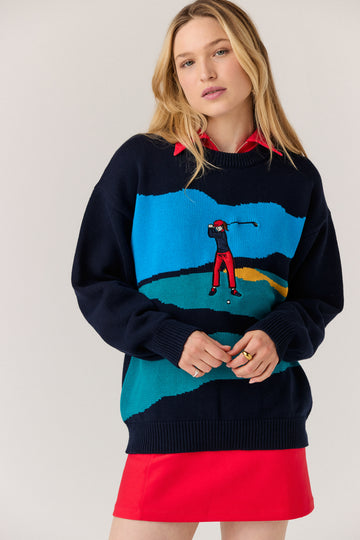 Golf Scene Sweater