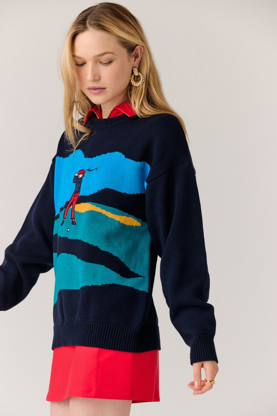 Golf Scene Sweater