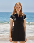 Contrast Collar Dress