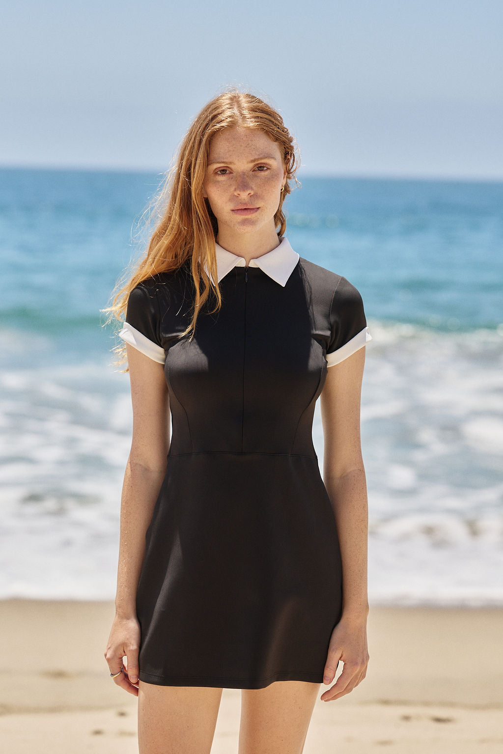 Contrast Collar Dress