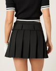 Belted Pleated Skirt