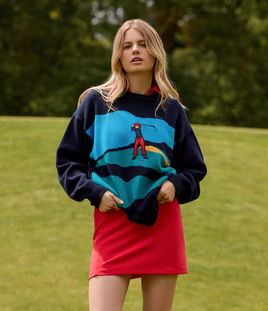 Golf Scene Sweater