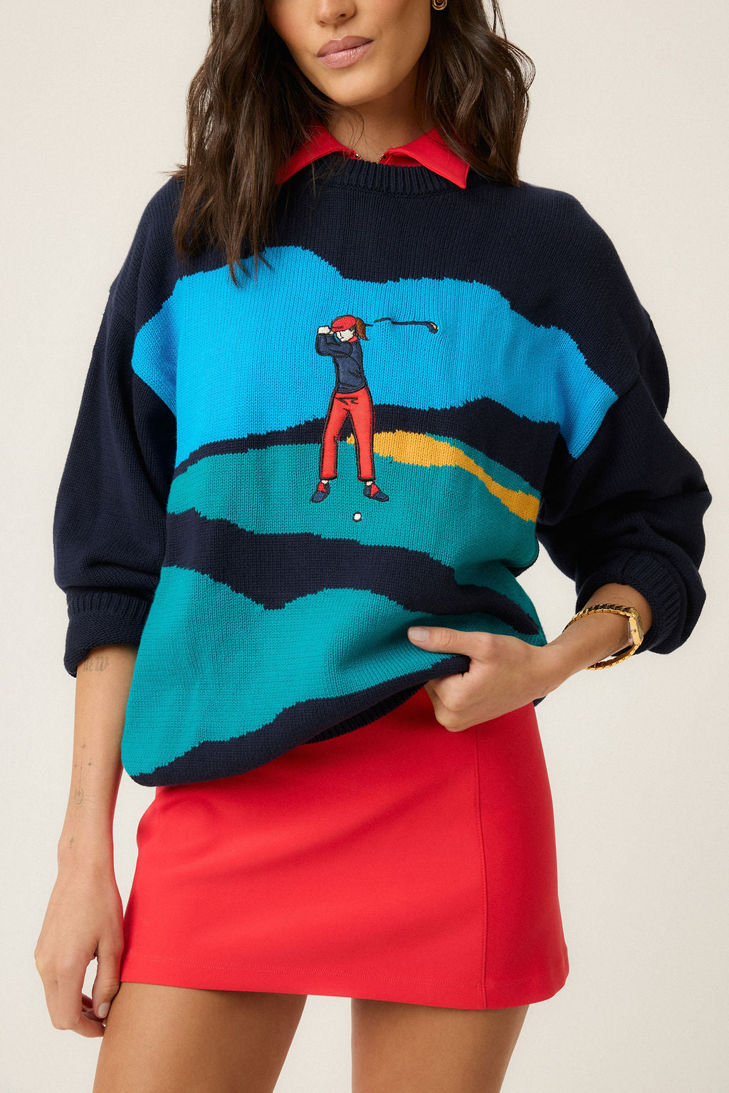 Golf Scene Sweater