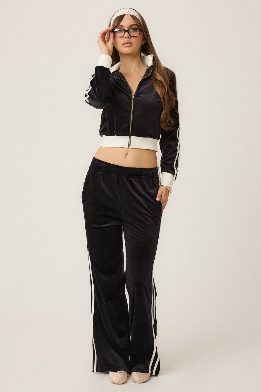 Velour Track Pants