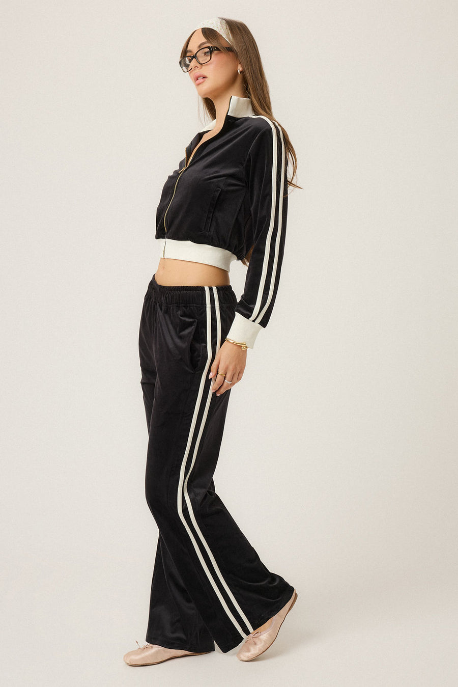 Velour Track Pants