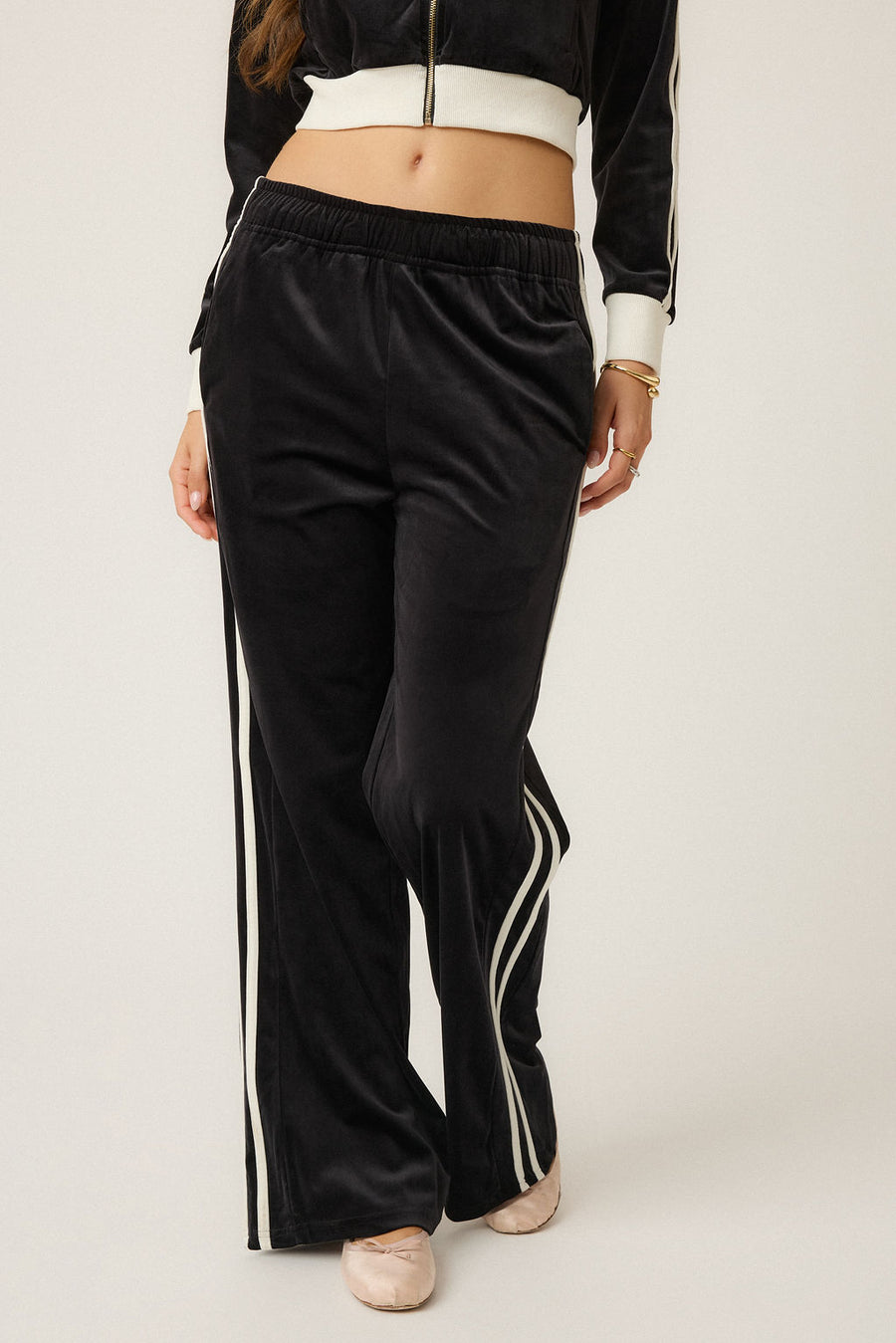 Velour Track Pants